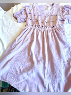 Hayden Lavender Midi Dress with Ruffle Detail